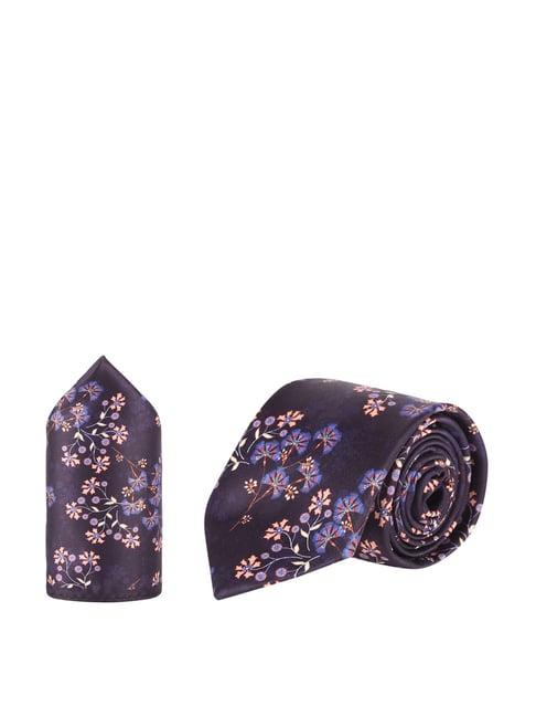 tossido multicolor floral tie with pocket square