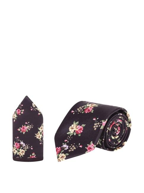 tossido multicolor floral tie with pocket square