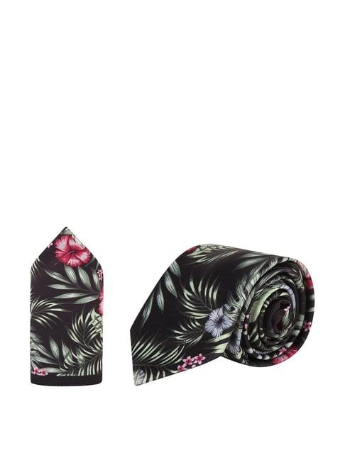 tossido multicolor floral tie with pocket square