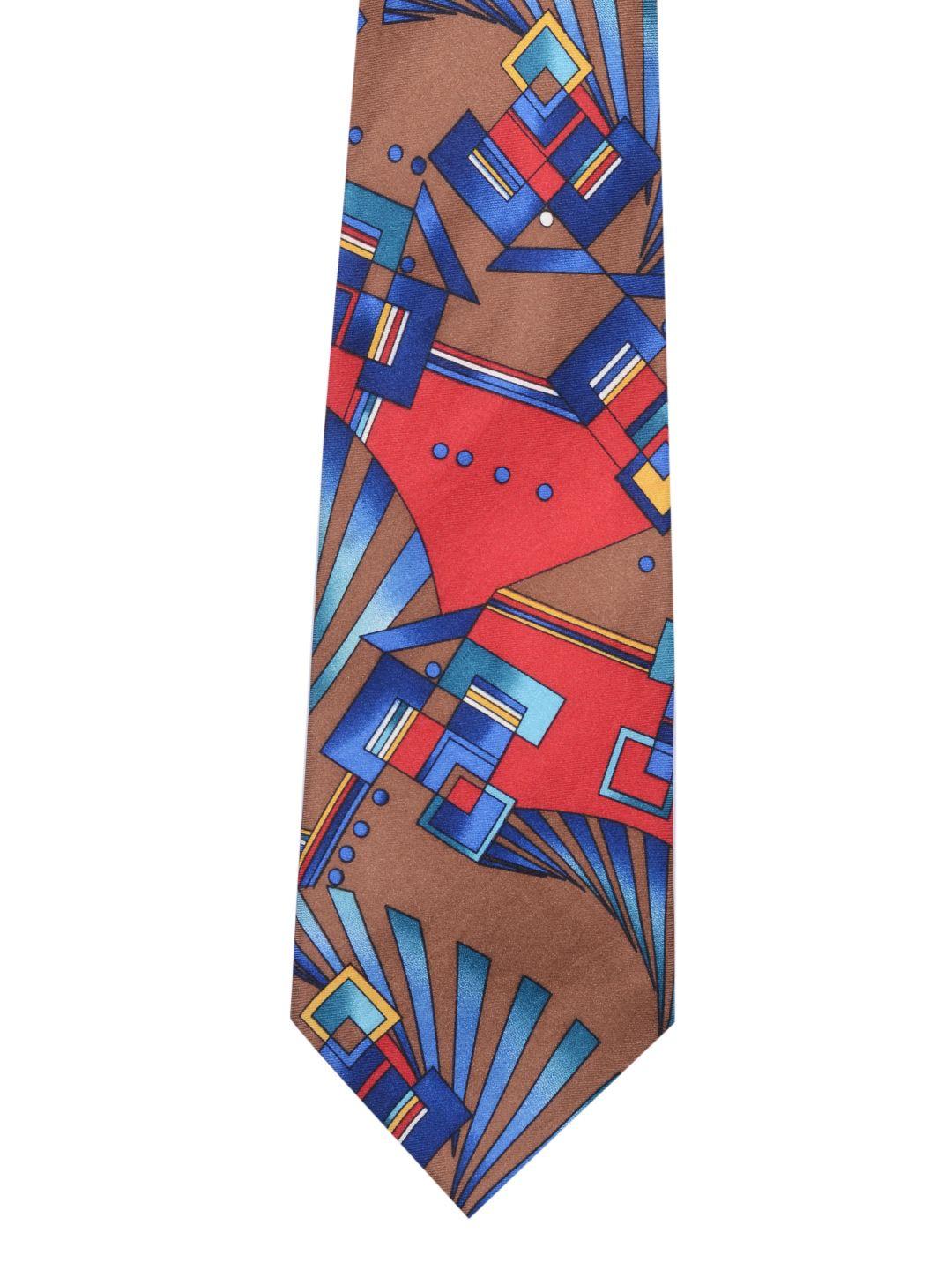 tossido multicoloured printed silk broad tie