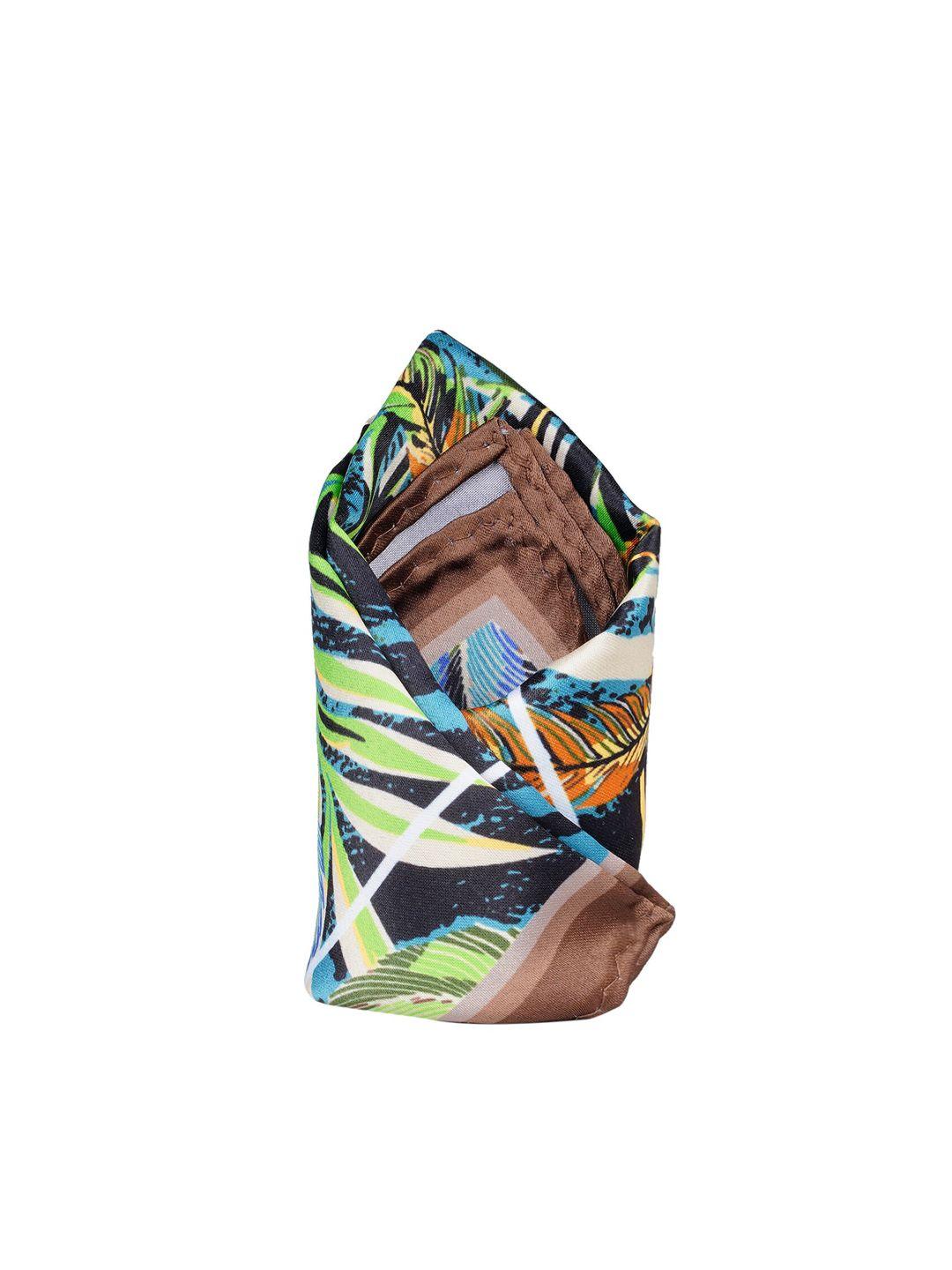 tossido multicoloured tropical printed pocket square