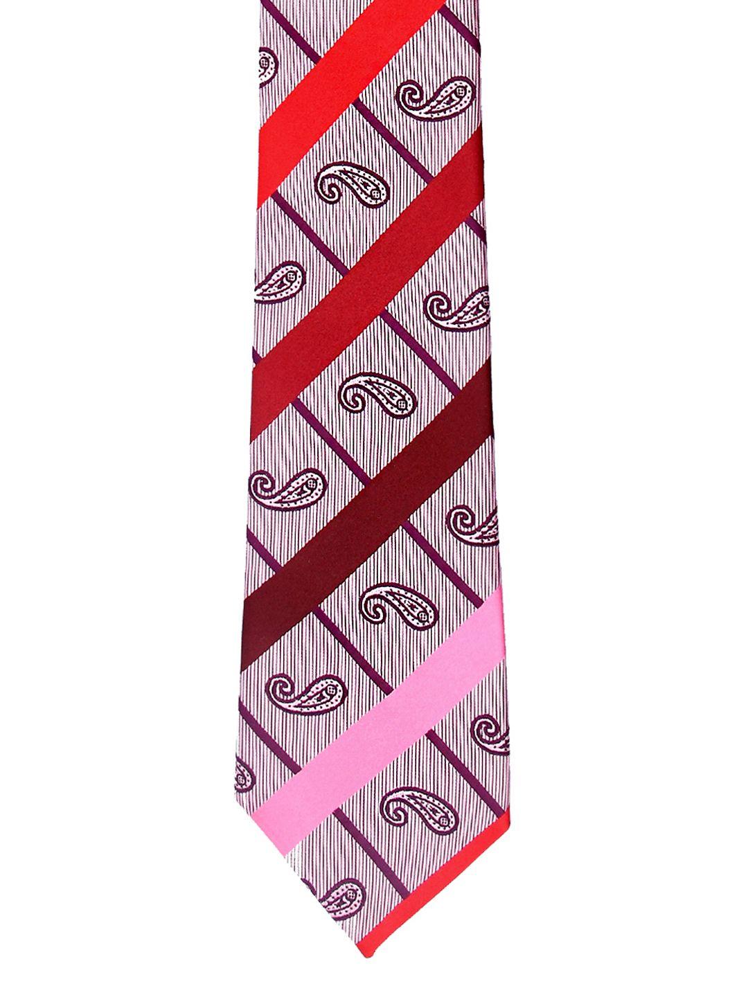 tossido multicoloured woven design broad tie