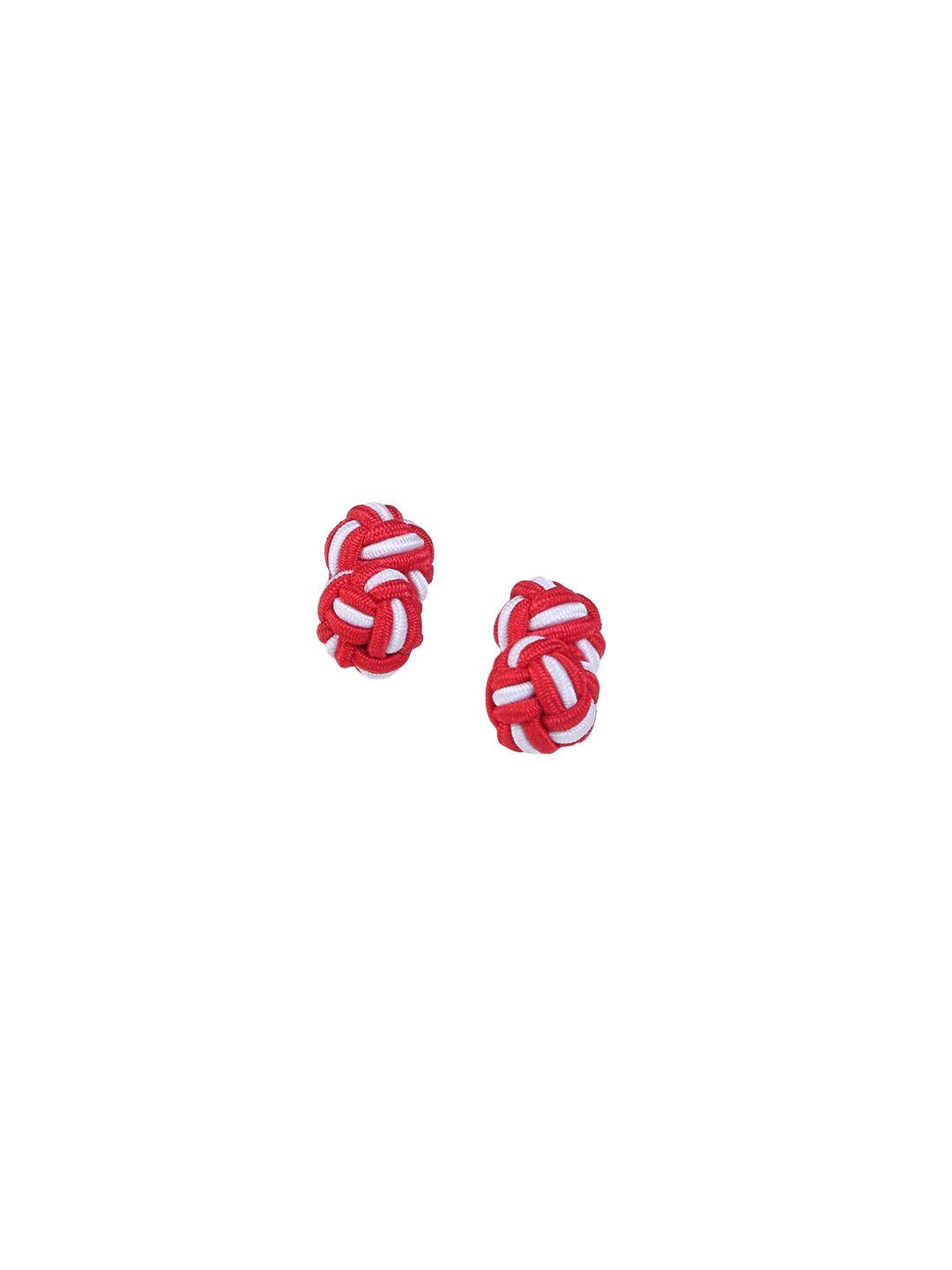 tossido red floral cufflinks