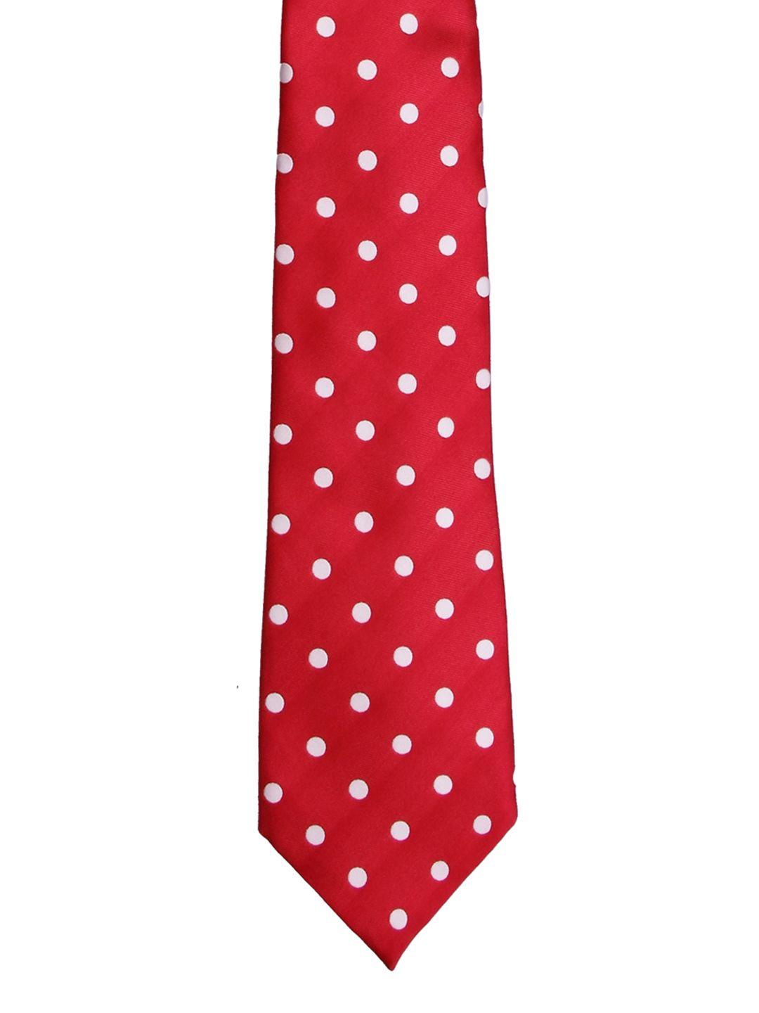 tossido red printed broad tie