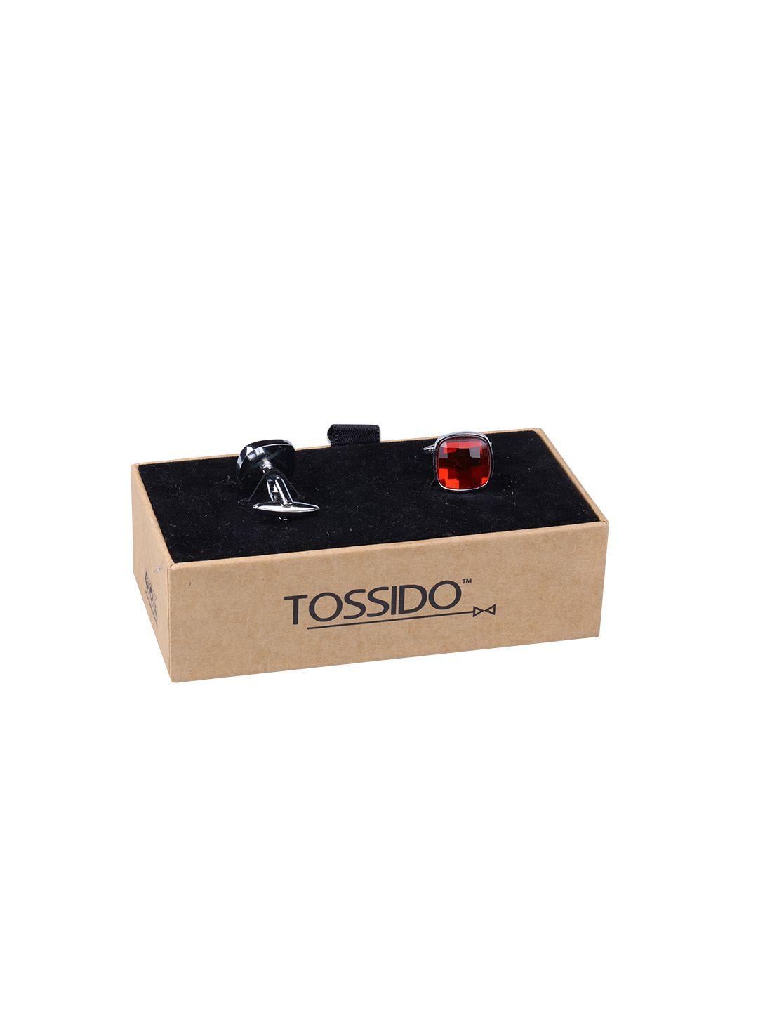 tossido red square cufflinks