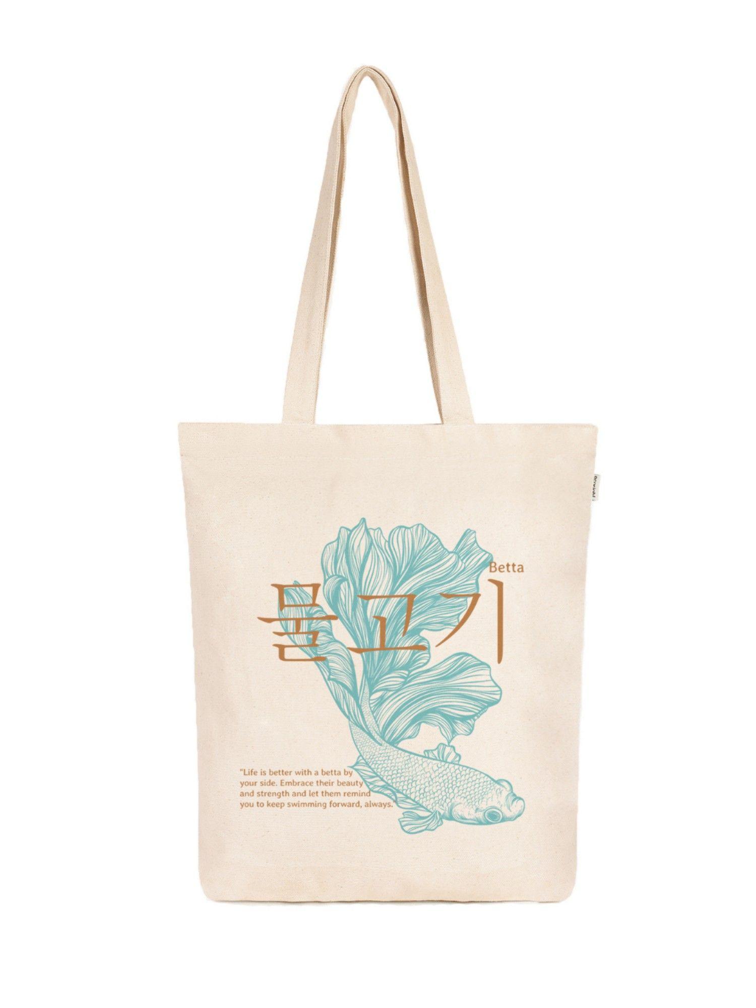 tote bag - betta fish