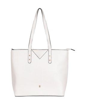 tote bag with metal rivet accent