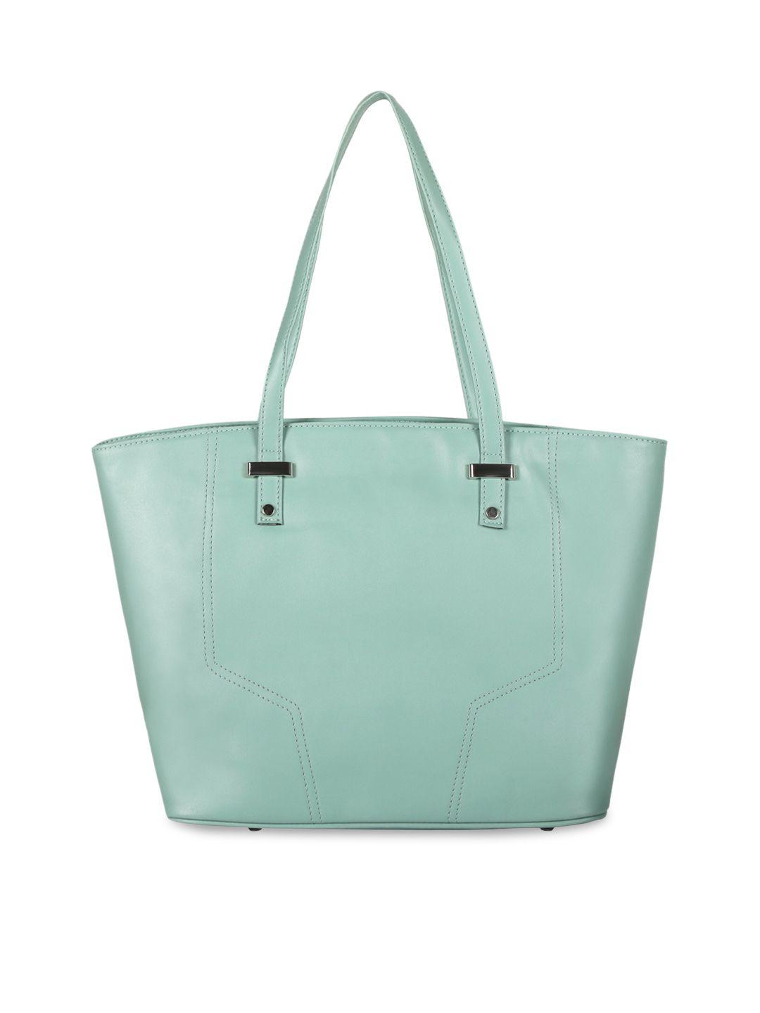 toteteca sea green pu structured shoulder bag