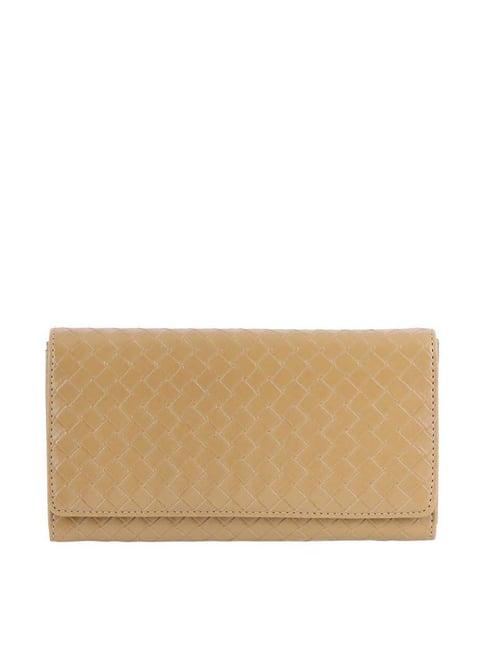 toteteca beige solid wallet for women