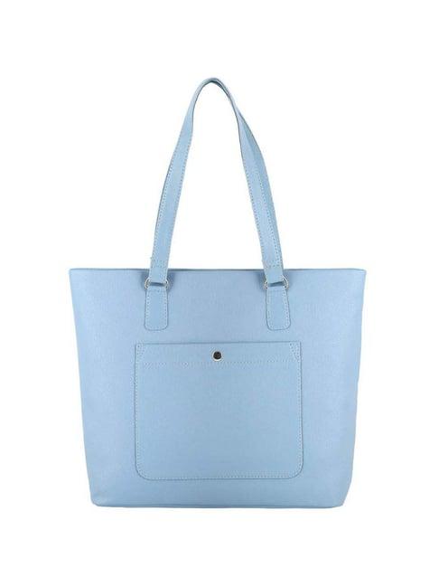 toteteca blue solid medium tote handbag