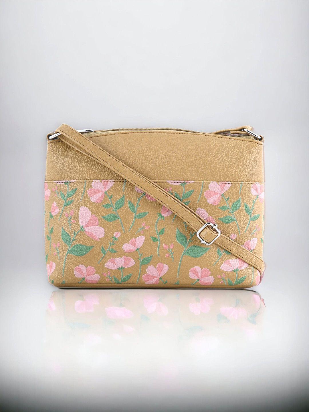toteteca floral printed structured sling bag