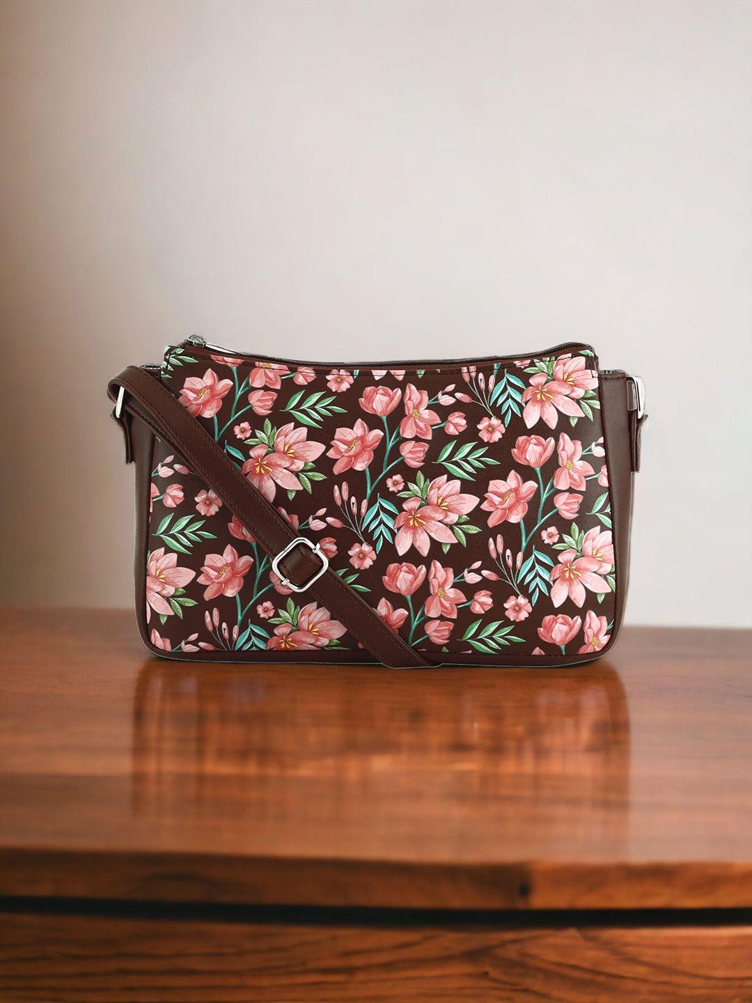 toteteca floral printed structured sling bag