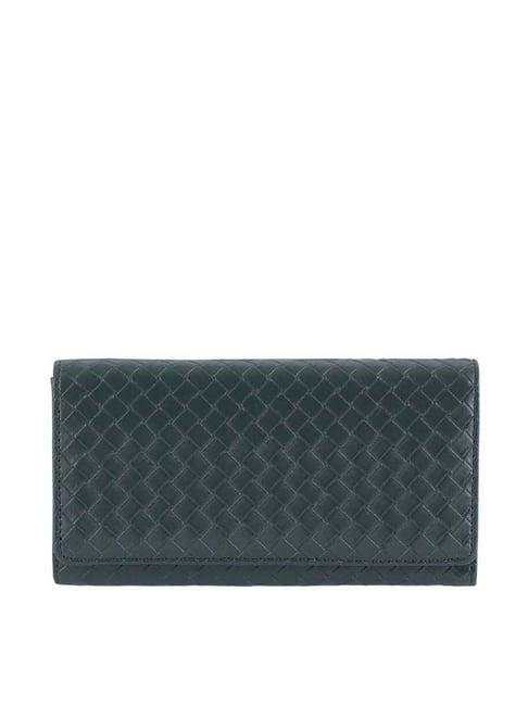 toteteca green solid wallet for women