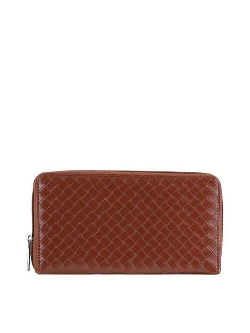 toteteca tan textured zip around wallet for women