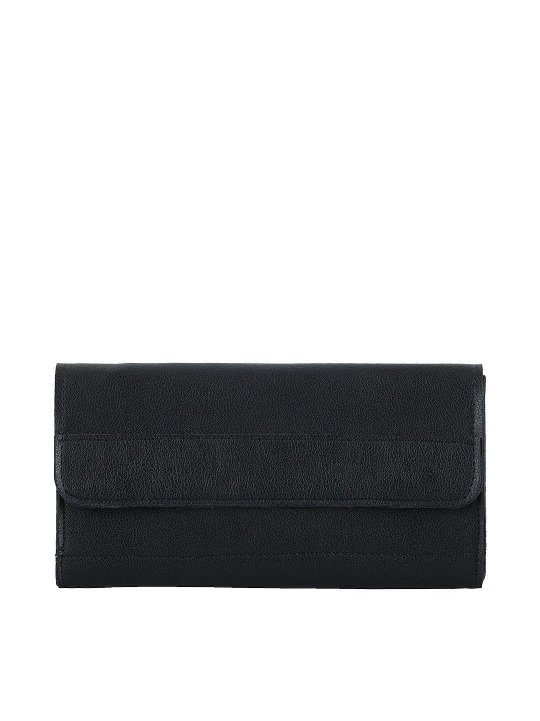toteteca women black two fold wallet