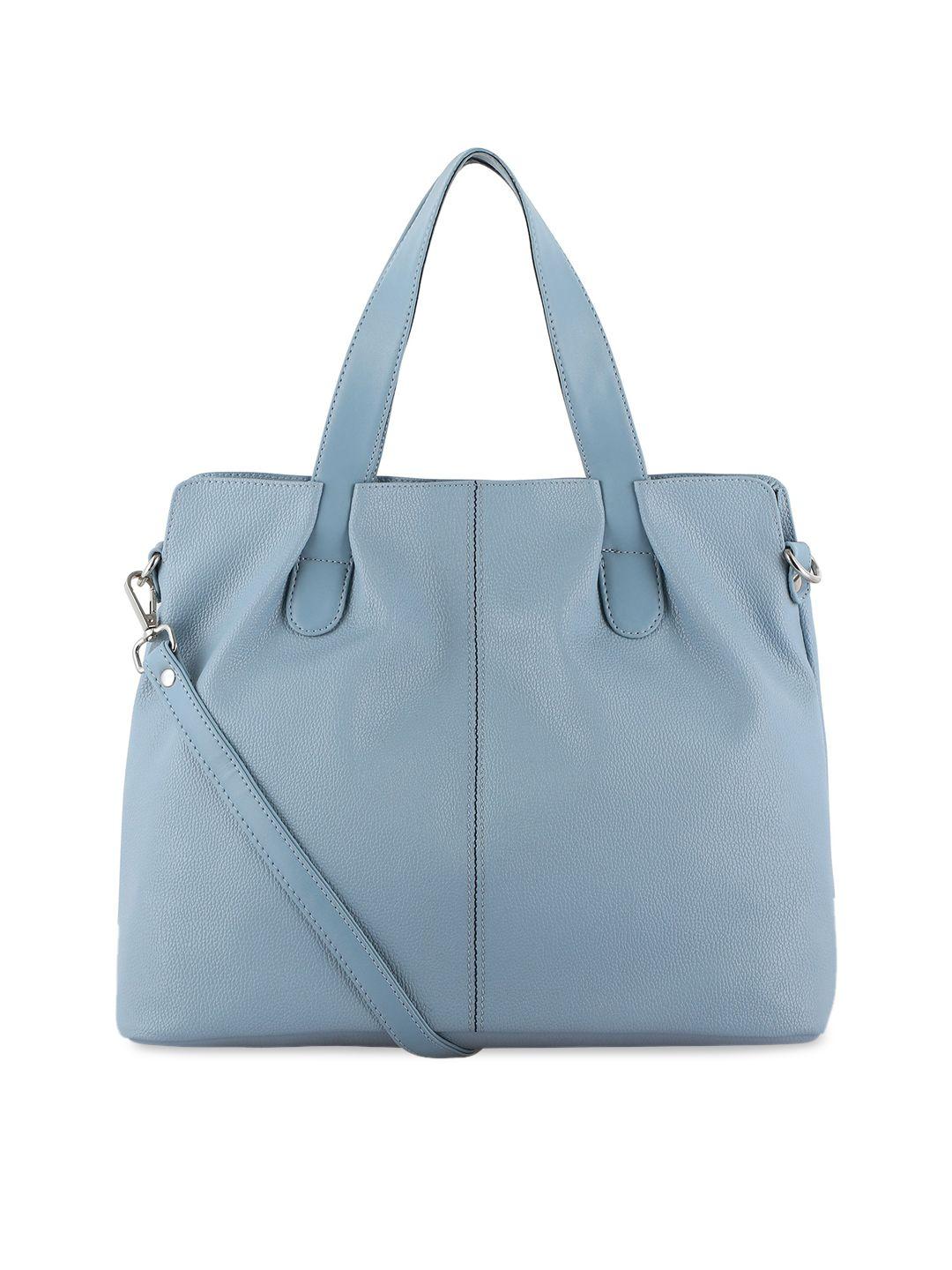 toteteca women blue pu structured handheld bag