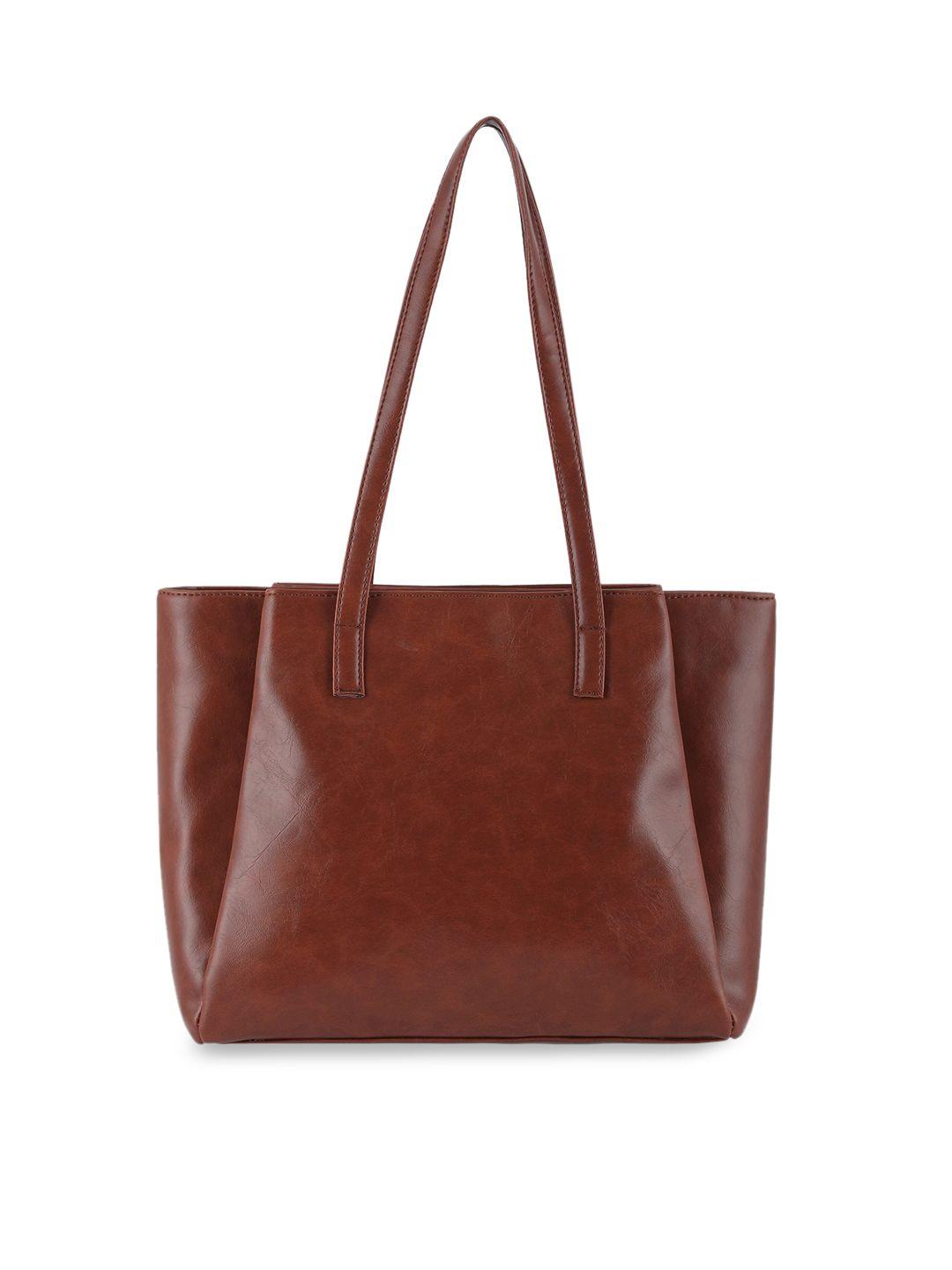 toteteca women brown shopper tri pocketing tote bag