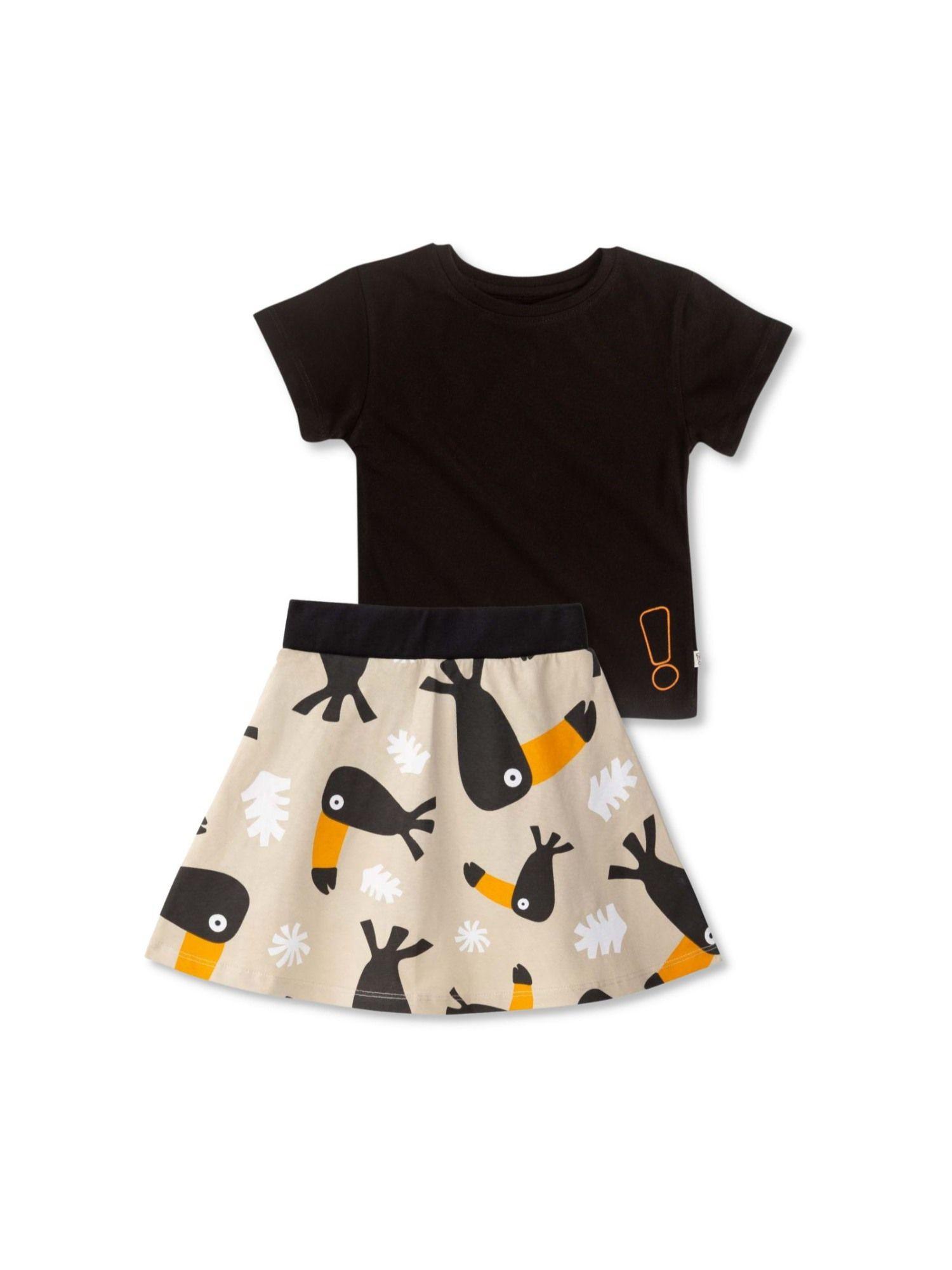 toucans skater skirt and top (set of 2)