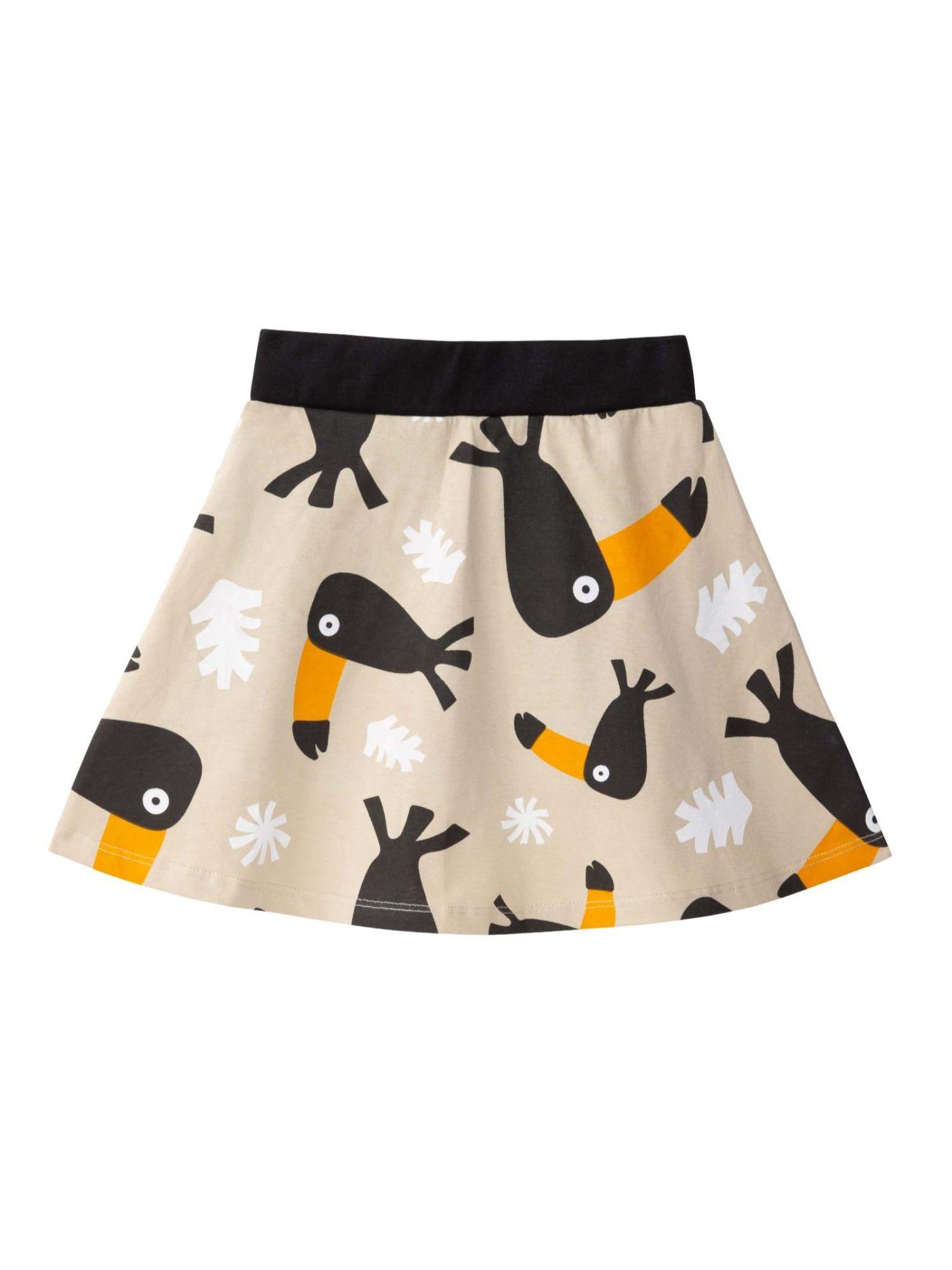 toucans skater skirt with inbuilt shorties