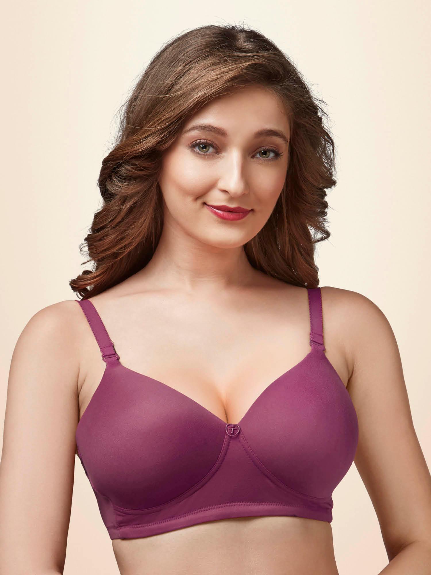 touche woman soft padded full cup bra - orchid