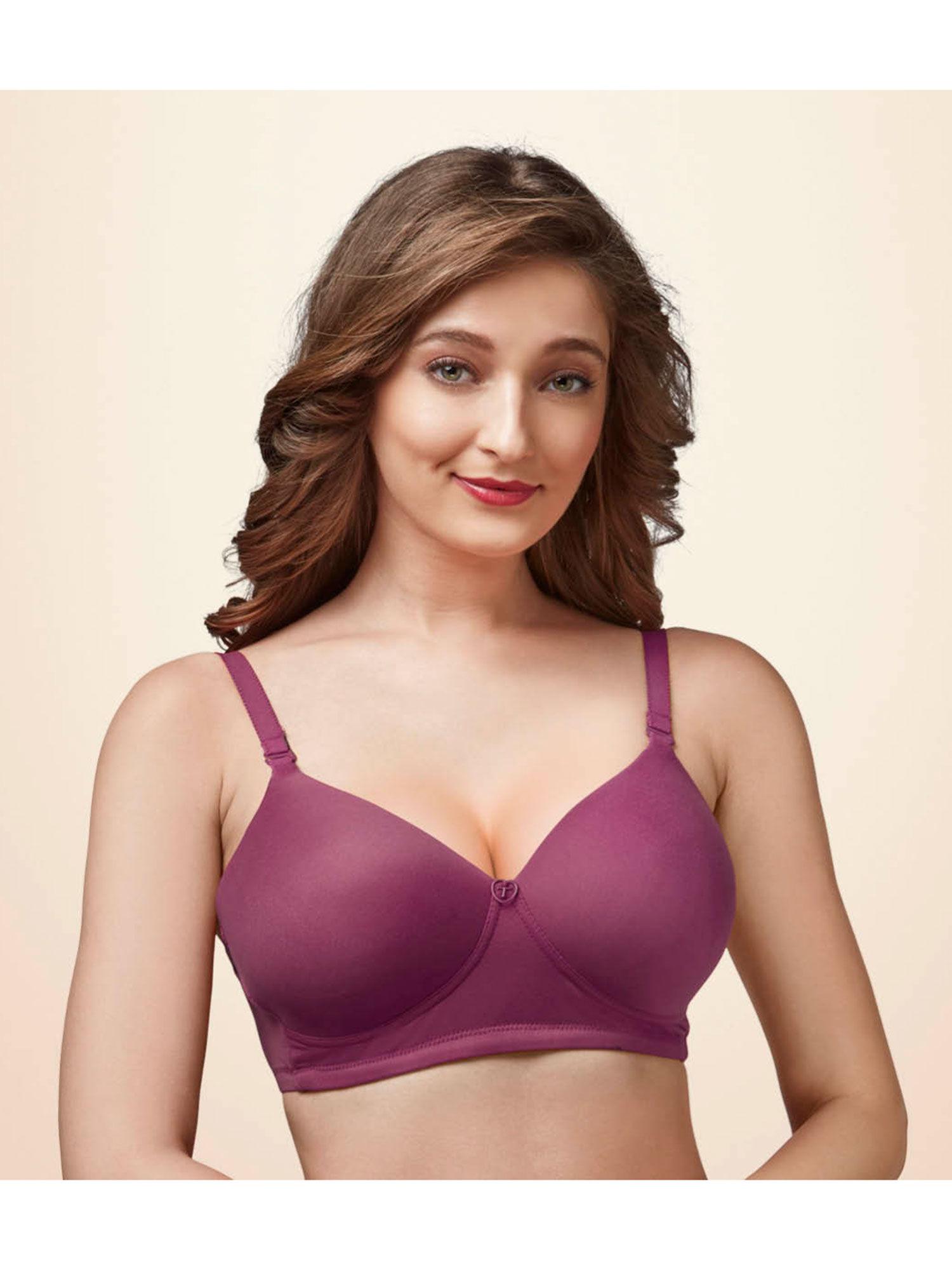 touche woman soft padded full cup bra - purple