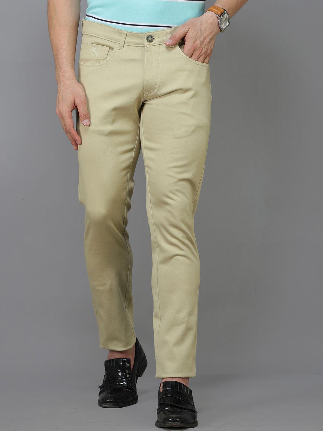 tqs men yellow comfort trousers