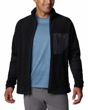 track jacket with zip-front