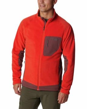 track jacket with zip-front