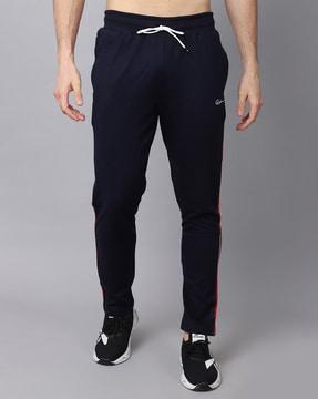track pants with contrast taping