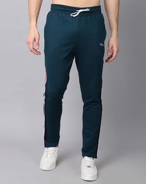 track pants with contrast taping