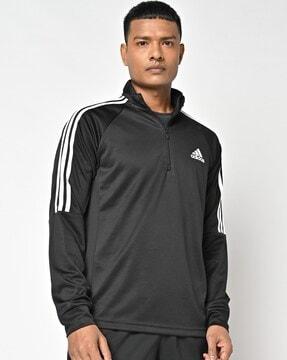 track jacket with contrast striped taping