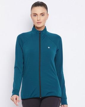 track jacket with front-zip closure