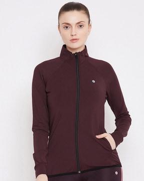 track jacket with front-zip closure