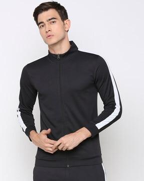 track jacket with zip-closure