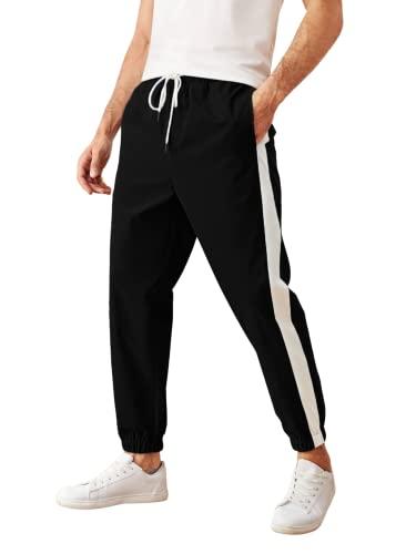 track pant for men || track pants || lycra full elastic jogger track pant (tp-01-04) (2xl, black)