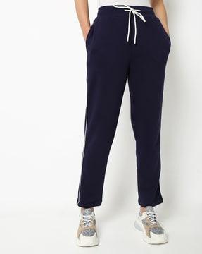 track pants with contrast piping