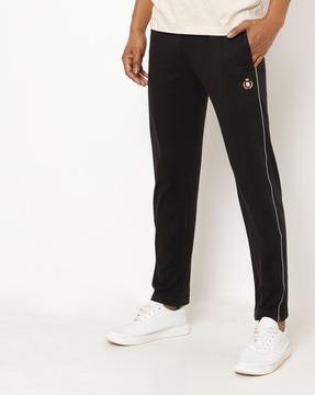 track pants with contrast piping