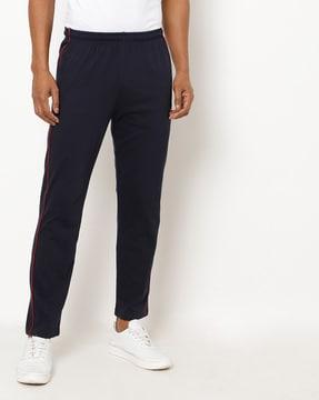 track pants with contrast piping