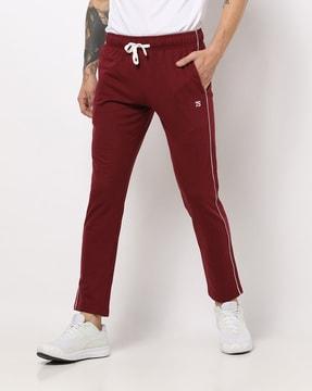 track pants with contrast piping