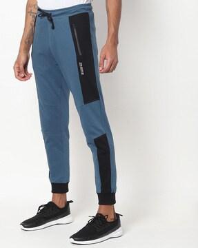 track pants with contrast side panels