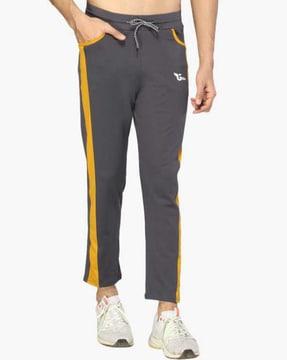 track pants with contrast side panels