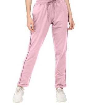 track pants with contrast stripes