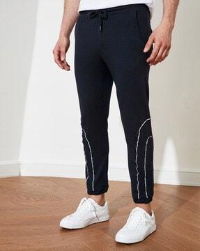 track pants with elasticated drawstring waist