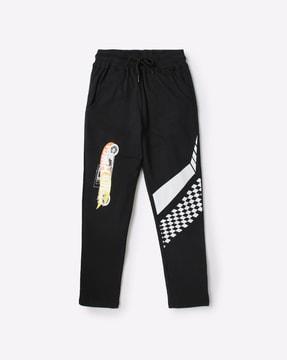 track pants with placement print