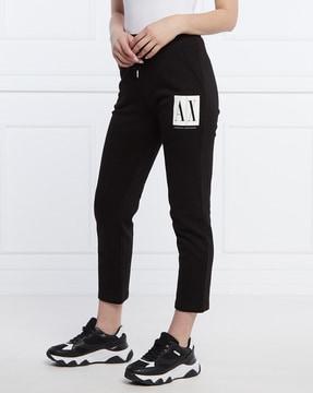 trackpants with logo patch & insert pockets