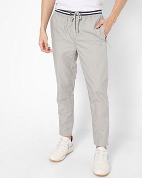 trackpants with ribbed drawstring waist