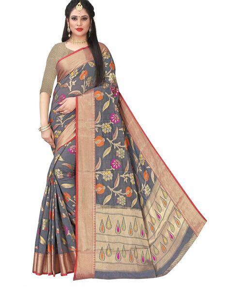 traditional banarasi jacquard silk saree