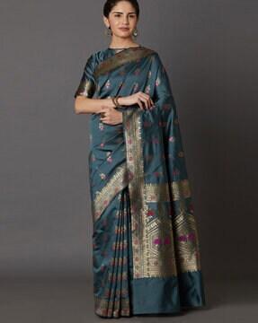 traditional jacquard saree