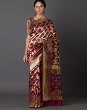 traditional jacquard saree