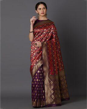 traditional jacquard saree